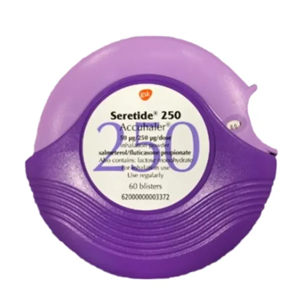 Round Purple Inhaler - Salmeterol/Fluticasone