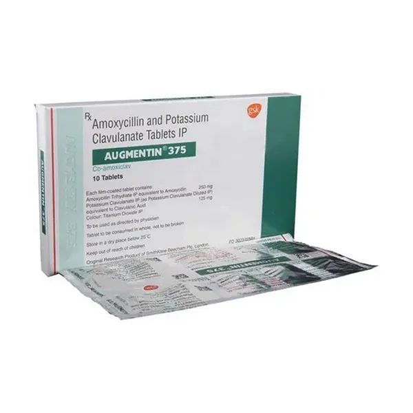 Augmentin 375 Mg - Amoxicillin 250mg/Clavulanic acid 125mg