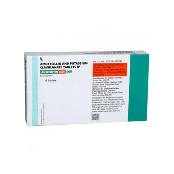 Augmentin 625 Duo - Amoxicillin 500mg/Clavulanic acid 125mg