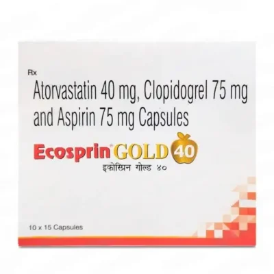 Ecosprin Gold 40 -Atorvastatin Clopidogrel Aspirin 40mg