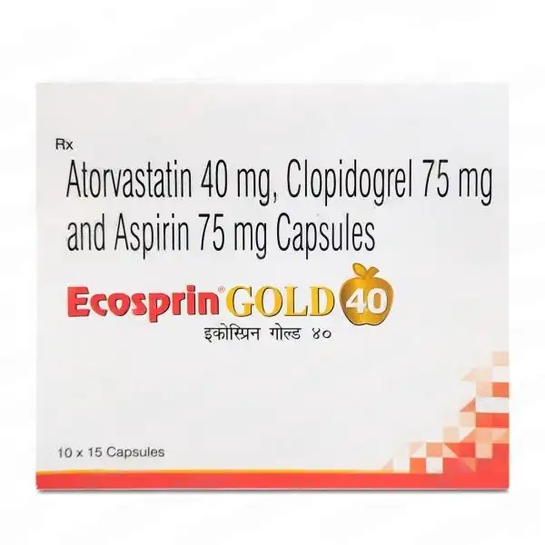 Ecosprin Gold 40 -Atorvastatin/Clopidogrel/Aspirin 40mg