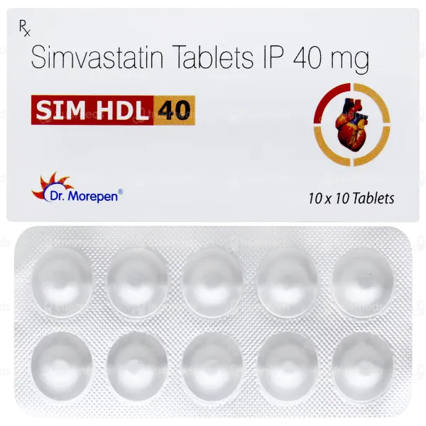 Sim HDL 40 - Simvastatin Tablets 40mg
