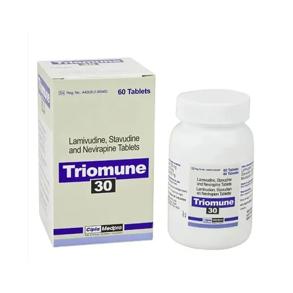 TRIOMUNE 30 MG/150 MG/200 MG - STAVUDINE/LAMIVUDINE/NEVIRAPINE