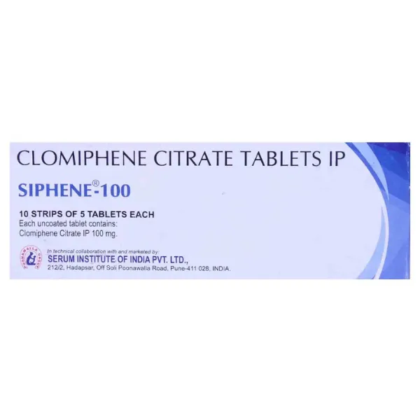 Clomiphene 100mg - Siphene 100mg Tablet 